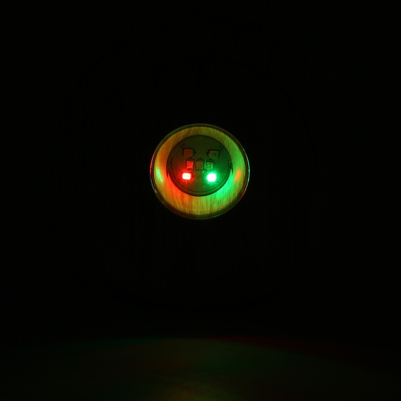 Wood Light Display Base 360 Degree Rotation Beech Grain Colorful