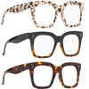 bullabulling Reading Glasses Blue Light Blocking,Retro Square Oversized Reading Glasses