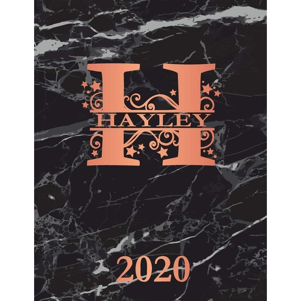 Hayley: 2020. Personalized Name Weekly Planner 2020. Monogram Letter H