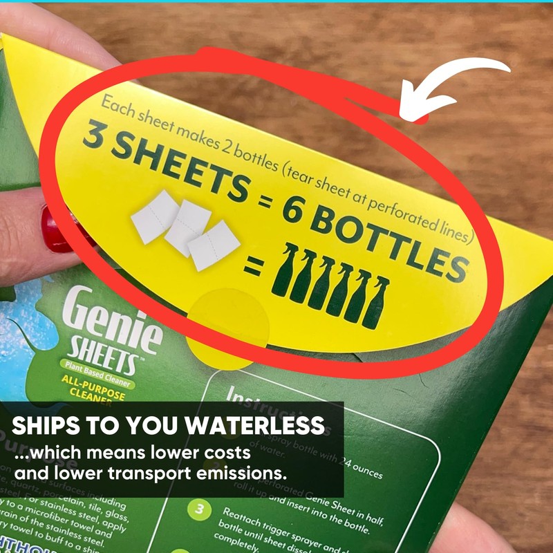 Genie Sheets All Purpose Cleaner | 1 Bottle with Sprayer