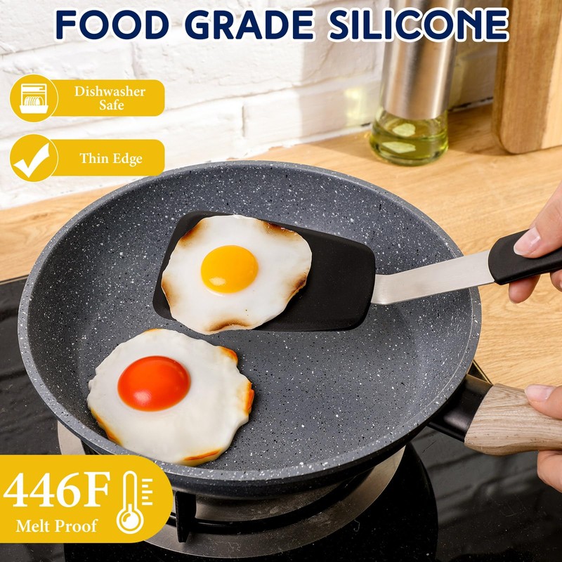 Yetene Medium Silicone Spatula Flexible Silicone Cookie Spatula Heat Resistant