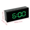 Mirrored Digital Alarm Clock Smart Light Sensing LED Display Digital