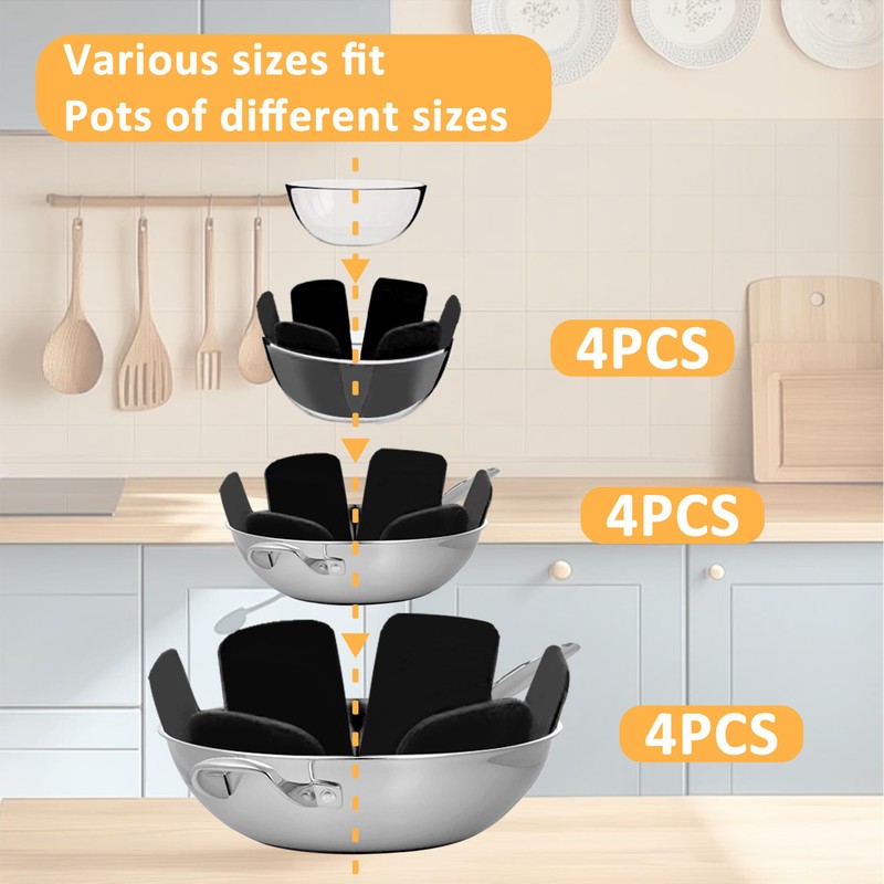 Pan Protectors, Stacking Protection, Pan Protector, Pot Protector, Adjustable Size
