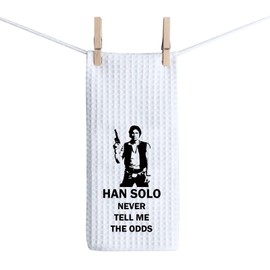 ZJXHPO Movie Inspired Towel Gift Han Towel Waffle Absorbent Towel Dishes Towel Tea Towel Dishcloth for Kitchen Decor Housewarming Gift (Han Solo)