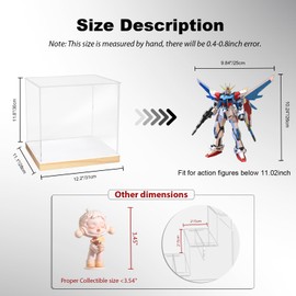 Acrylic Display Case with Color Changing LED Light, 5 Tier Exclusive Showcase for Collectibles, Mini Figures and Funko Pop, 11.8x11x11.8inch