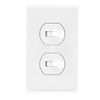 Maxxima AC Toggle Combination Switch White Wall Plates Included Duplex
