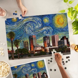 Phoenix, Arizona, Starry Night City Series (1000 Piece Puzzle, Challenging Jigsaw Puzzle for Adults, Made in USA)