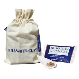 Moroccan Natural - Rhassoul Clay: Natural, Sun Dried and Micronised. Sourced directly from the Atlas Mountains (200g: 4 x 50g sachets)
