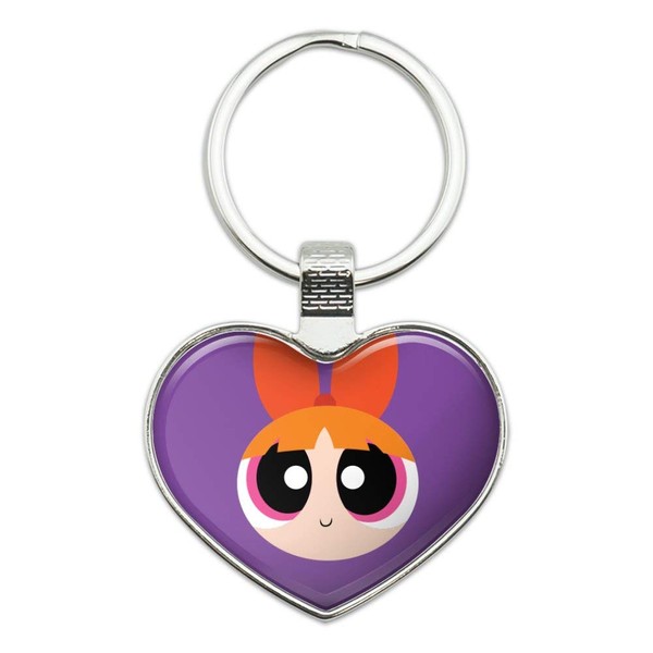 GRAPHICS & MORE Powerpuff Girls Blossom Head Keychain Heart Love