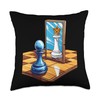 Pawn Queen Chess Player Mirror Reflection Potential Throw Pillow