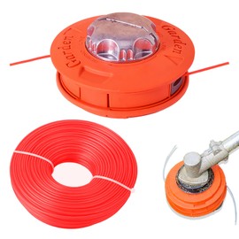 SilverChry Grass Trimmer Head Aluminium Line Head with M10 Left Thread, Easy Load & Go Line Head for Brush Cutter, 2.4 mm Nylon, 30 m (Rope Colour Random), without Disassembly Mower Head