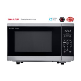 SHARP Countertop Microwave Oven Compatible with Alexa Orville Redenbacher's Certified with Removable 12.4" Carousel Turntable, 1000 Watt, 1.1 Cubic Feet, Stainless Steel