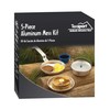 Texsport 5 Piece Aluminum Outdoor Camping Cookware Mess Kit