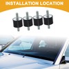Partuto 4 Pcs Universal Rubber Isolator Mount - Rubber Black