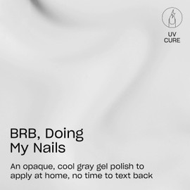 OPI GELement BRB, Doing My Nails | Opaque Bold Cool Gray Crème LED Cure Gel Nail Polish | DIY Salon Quality Gel Manicure | Vegan Formula, Durable Wear with High Shine Finish | 0.3 Fl Oz.