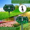 2 Pack Solar Animal Repeller Ultrasonic Cat Repellent Outdoor, Deer