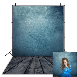 5x7ft Vintage Blue Portrait Backdrop for Headshot Photocall Photography Background Adults Kids Blue Abstract Texture Portrait Photoshoot Studio Props