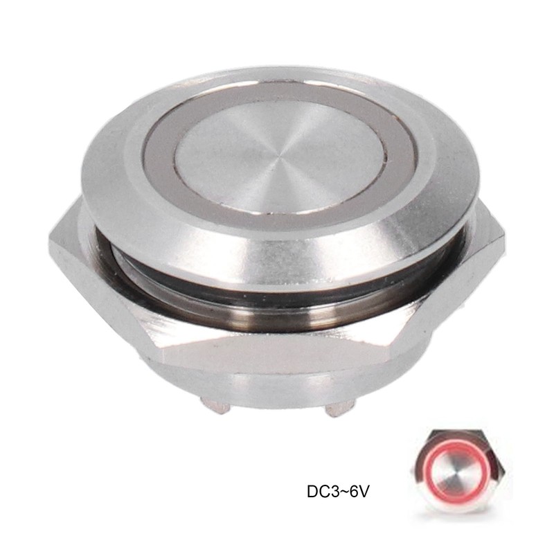 5Pcs Momentary Push Button Switch Metal Auto Reset Ultra Thin