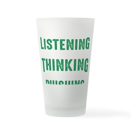 CafePress Cybersecurity I Was Thinking About Pint Glass, 16 oz. Drinking Glass