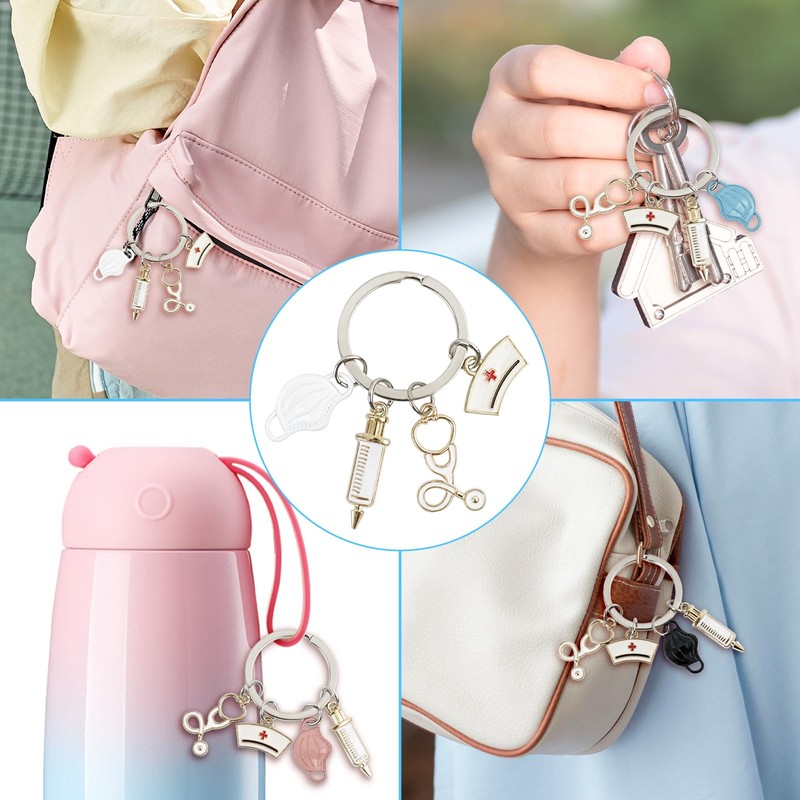 ChauLanBow Nurse Key Fob, Keychain, Nurse Keyring, Nurse Accessories, Gifts