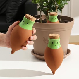 KGCCIZI Ollas Plant Watering Globes. 2 Pcs Self Watering Planter Insert. Terracotta Ollas Plant Watering Devices. Ollas Self Watering Globes. Large Olla Watering Pot. Plant Lover Gifts