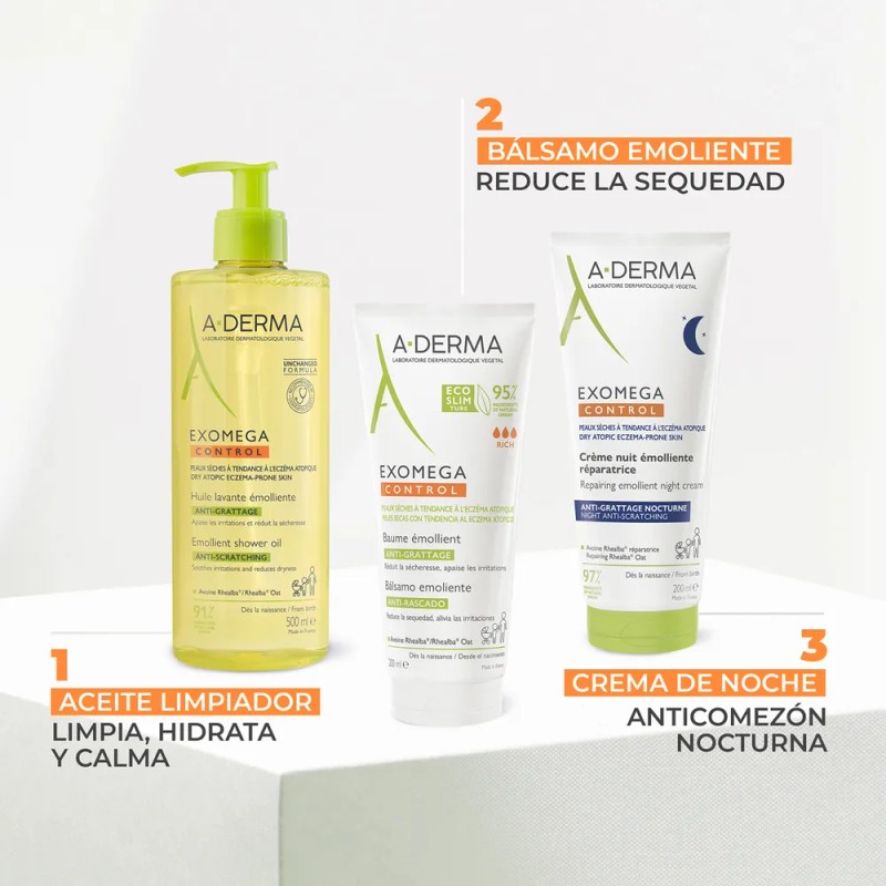 Bálsamo Emoliente Exomega Control A-Derma 200 ml Piel Seca Diaria