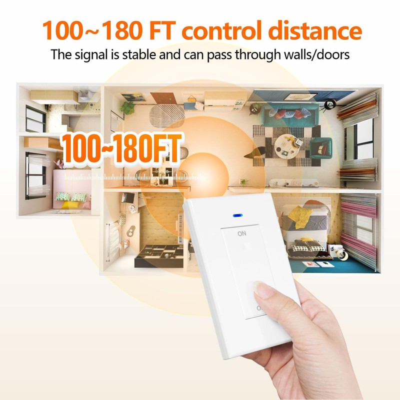 DieseRC AC 110V 120V 220V 240V Wireless Remote Control Light