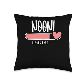 NOONI Loading for Pregnancy Announcement Throw Pillow, 16x16, Multicolor