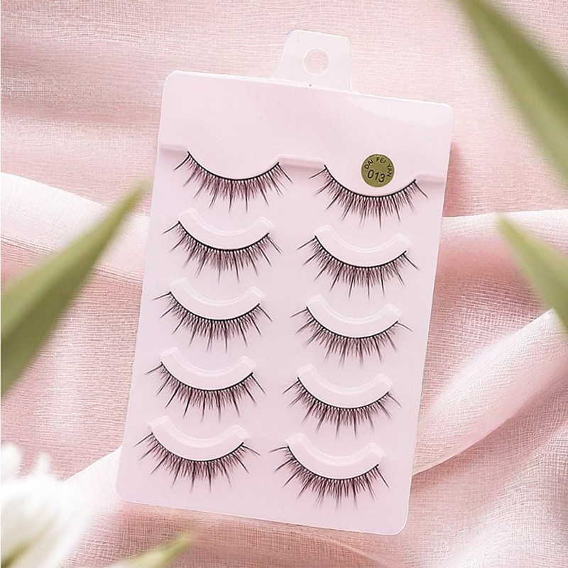 Philimumu False Eyelashes, Natural Bunchy False Eyelashes, Black Axis Handmade,