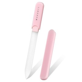 Makartt Lima de uñas: Lima de cristal para uñas naturales - Lima de cristal suave, pulidor de uñas de doble cara con chorro de arena, herramienta reut