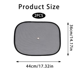 2 Pcs fKiZanthene Car Window Shades for Baby, Reusable Car Window Sun Shade with Suction Cups – Universal Fit, Blocks UV Rays, Glare & Heat – Ideal for Baby, Kids & Pet Protection (44x36cm)