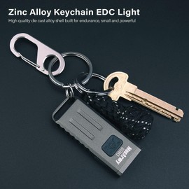 MecArmy SGN3 Mini Portable USB Rechargeable Multifunctional Keychain Flashlight|UV+RED+White Lights for Selectable| LED with 160 Lumens|Micro USB Recharge Designed for Everyday Carry (Tan)