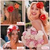 36 Pack Flower Hair Clips Red Rose Hair Accessories for