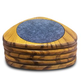 Amcortn Mid Century Modern Decor Coasters Set of 5 - Absorbent Coaster, Wooden Felt Coaster for Drinks Midcentury Modern Decoration