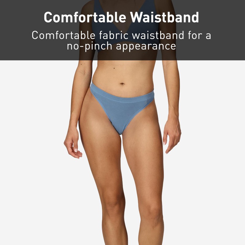 ExOfficio Women's Everyday Thong – Breathable, Lightweight Travel Underwear, Pond