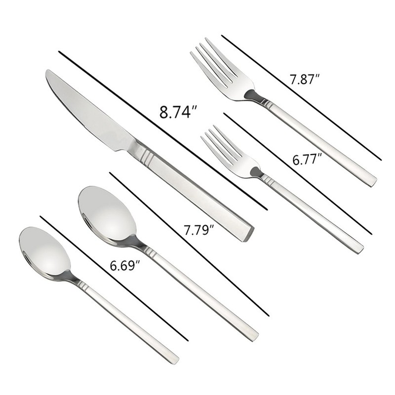 Fiaze 80-Piece Flatware Cutlery Silverware, Stainless Steel, Service for 16