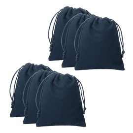 HARFINGTON 20pcs Velvet Gift Bags 3.9" x 4.7" Drawstring Jewelry Pouches Reusable Gift Packaging Storage Bags with Drawstring for Jewelry Bracelet Headphone Bead Gift Candy, Navy Blue