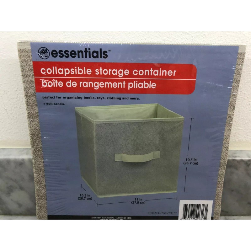 Essentials NEW Convenience Pieces Foldable Storage Cubes With Handle Beige-10.5-11-