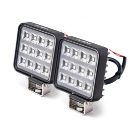 Alpena TrekTec MS12 LED Pod Lights, Small Off Road Lights for Trucks, Cars, SUVs, and UTVs, Stainless Steel Ditch Lights, Round Fog Lamps, ATV Lights for 12V to 24V, 12 LED Lights Per Pod, 2-Pack