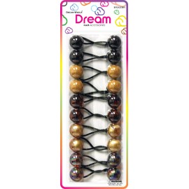 Dream World Hair Accessories | Ponytail Hair Ties 10 PCS | Brown Mix