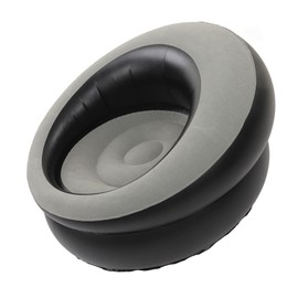 Gugxiom Bean Bag Chair, Flocking and PVC Comfy Chair with Quick Valve Inflatable Couch, Bean Bag Chairs for Adults for Living Room, Bedroom, Beach, Camping, Etc. (Grey)