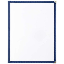 Winco Double Fold Menu Cover, 12-Inch x 9.5-Inch, Blue