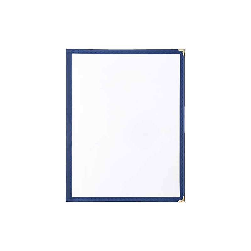 Winco Double Fold Menu Cover, 12-Inch x 9.5-Inch, Blue