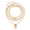 Gold Necklace Stack Layered Necklaces for Women Trendy Cuban Pearl