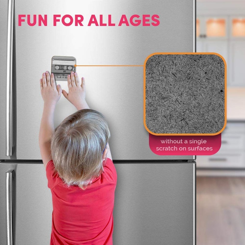 1 x Square MDF Fridge Magnet - Retro Cassette Tape