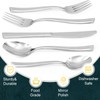 Kikbioee 20-Piece Silverware Set, Forged Stainless Steel Cutlery Set, Bevel