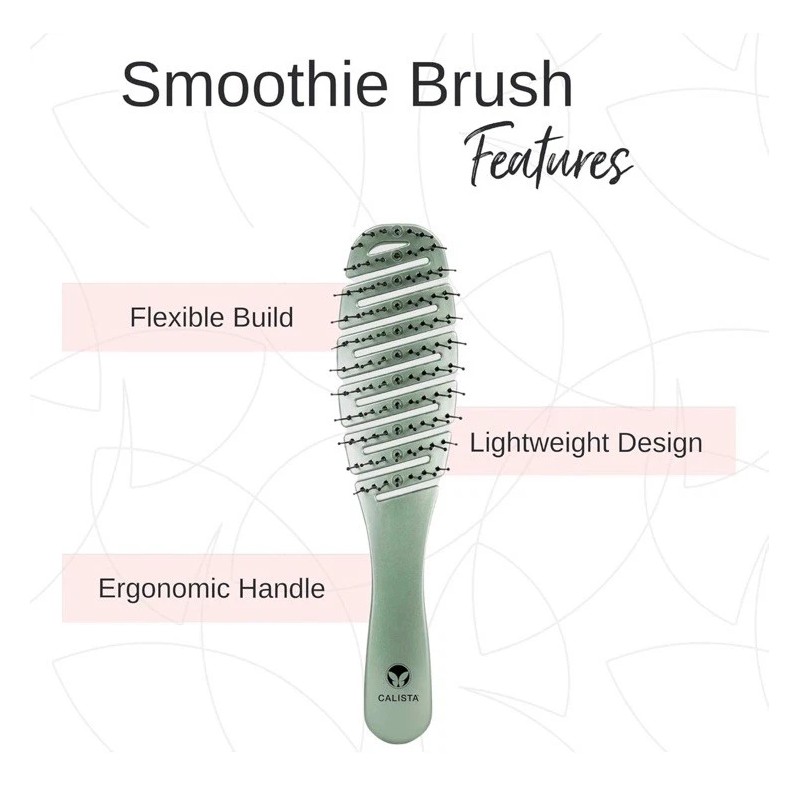 Calista Smoothie Hair Brush De-tangle Smooth Style Flexible Lightweight