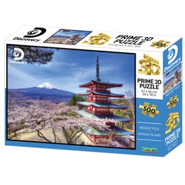 Yamasan Prime 10079 3D Prime 3D Discovery Spring Fuji (Man Shikura Shamama Park), Finished Size: 24.0 x 18.1 inches (61 x 46 cm), 500 Pieces