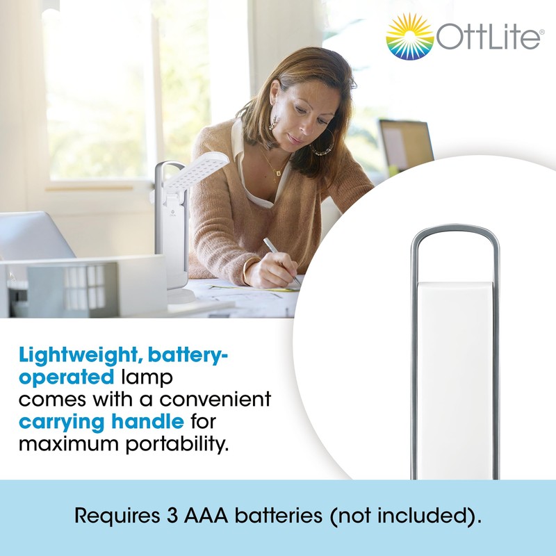 OttLite 290009 LED Task Lamp in White