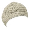 Wrapables Winter Hand Knit Floral Headband, Khaki